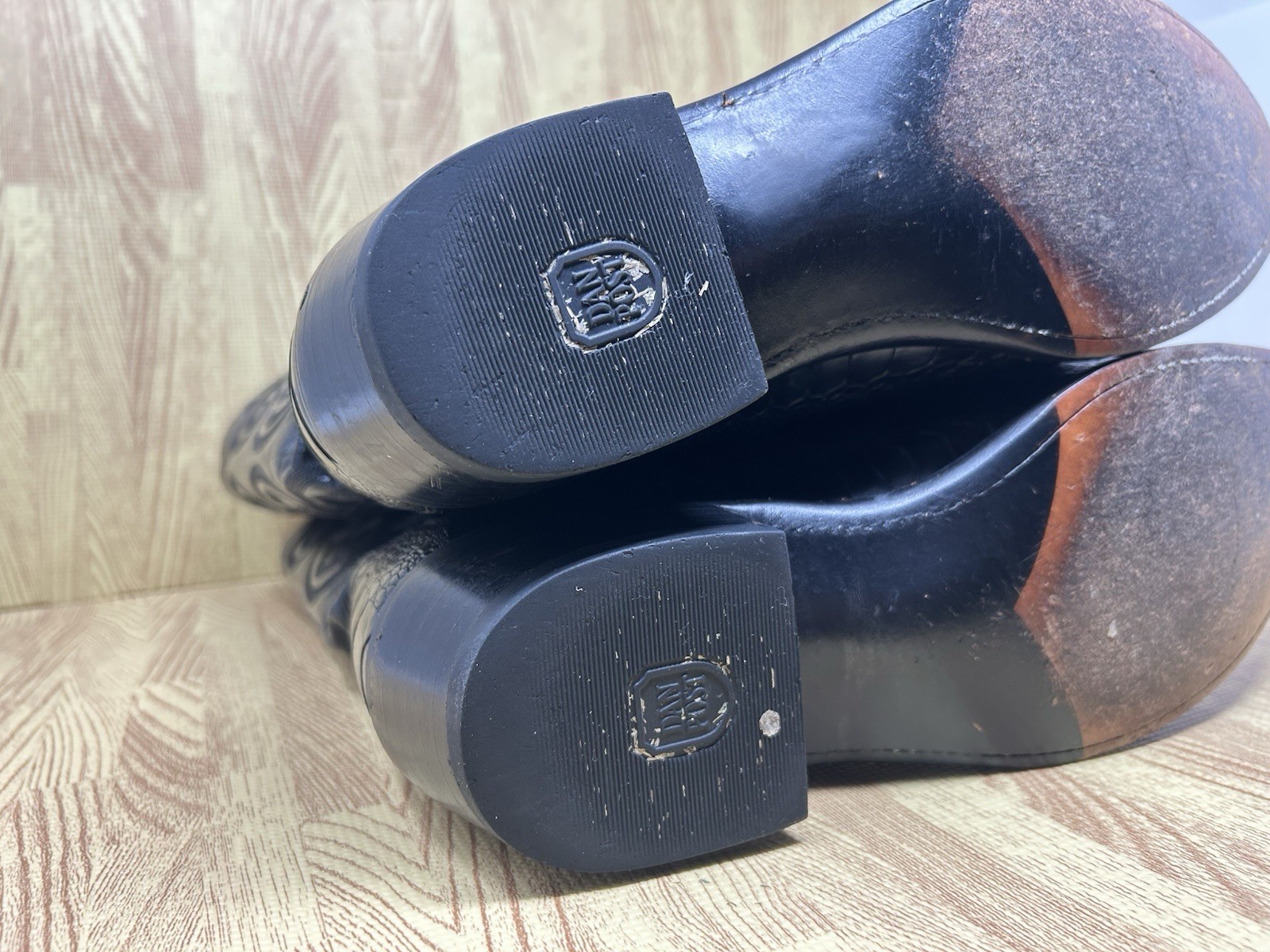 Dan Post Ostrich Leg Western Boots Cowboy Black M… - image 8