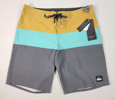 Quiksilver Mens Boardshorts Size 32 Colorblock Dryflight 19" Outseam Neofly NWT