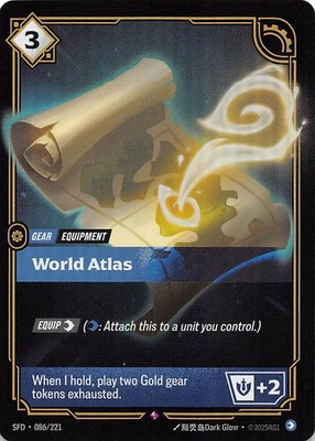 ワールドアトラス ATLAS Herald Tribune World Atlas Foil 086/221 Spiritforged Riftbound League of Legends