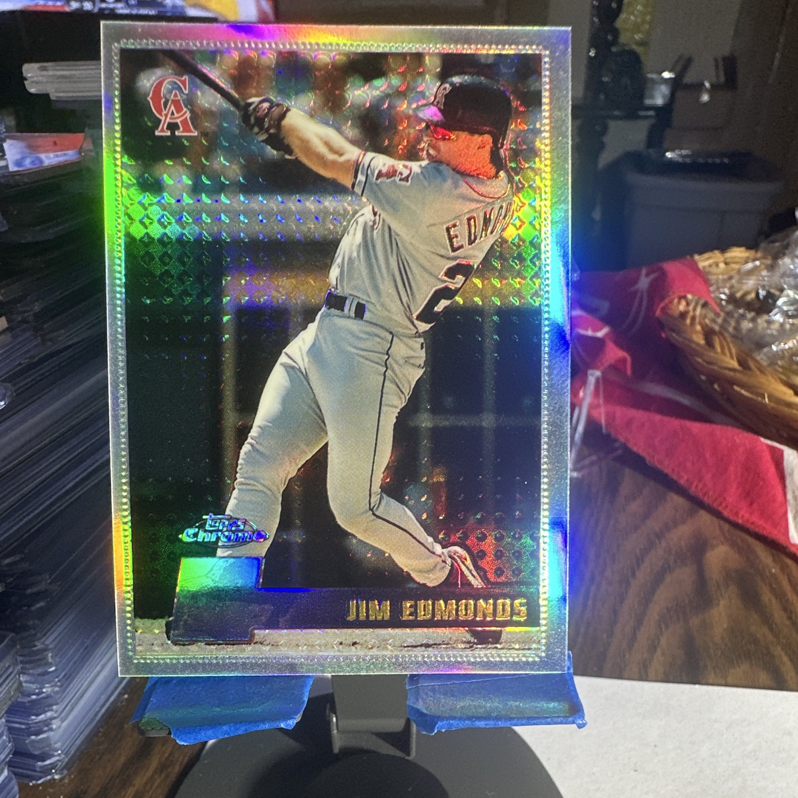 Topps 1996 Topps Chrome Refractor Jim Edmonds #50 California Angels