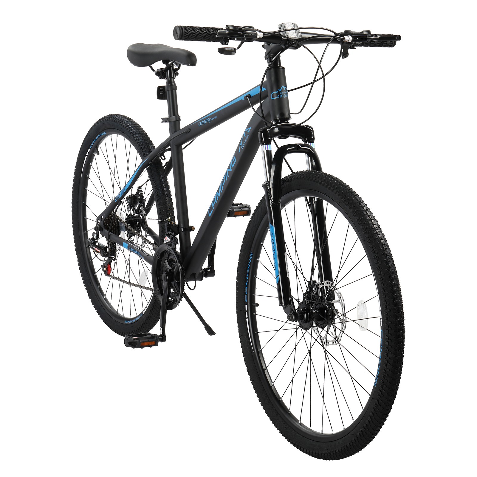 CamPingSurvivals 27.5in High Carbon Steel 21 Speed Mountain 