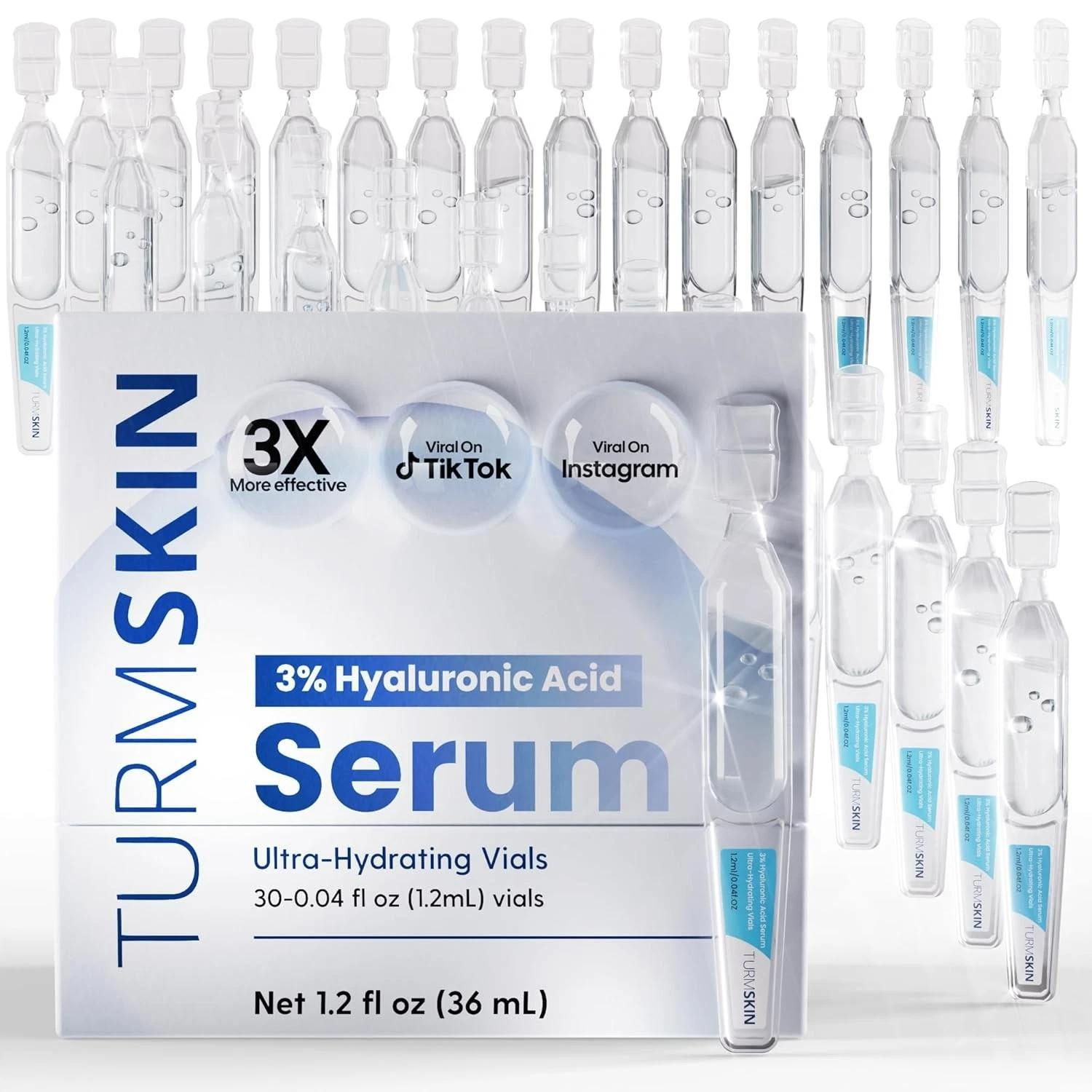 Turmskin Hyaluronic Acid Serum Ampoules vials - 3% Hyaluronic Booster