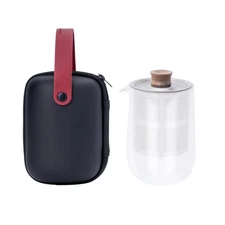 Boundless Voyage High Borosilicate Glass Tea Infuser Mug Double Wall Tea Cup ...