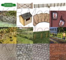 Card Kits - Fence Gate Tile Roof Slate Paving OO Gauge Model Scenery Peco