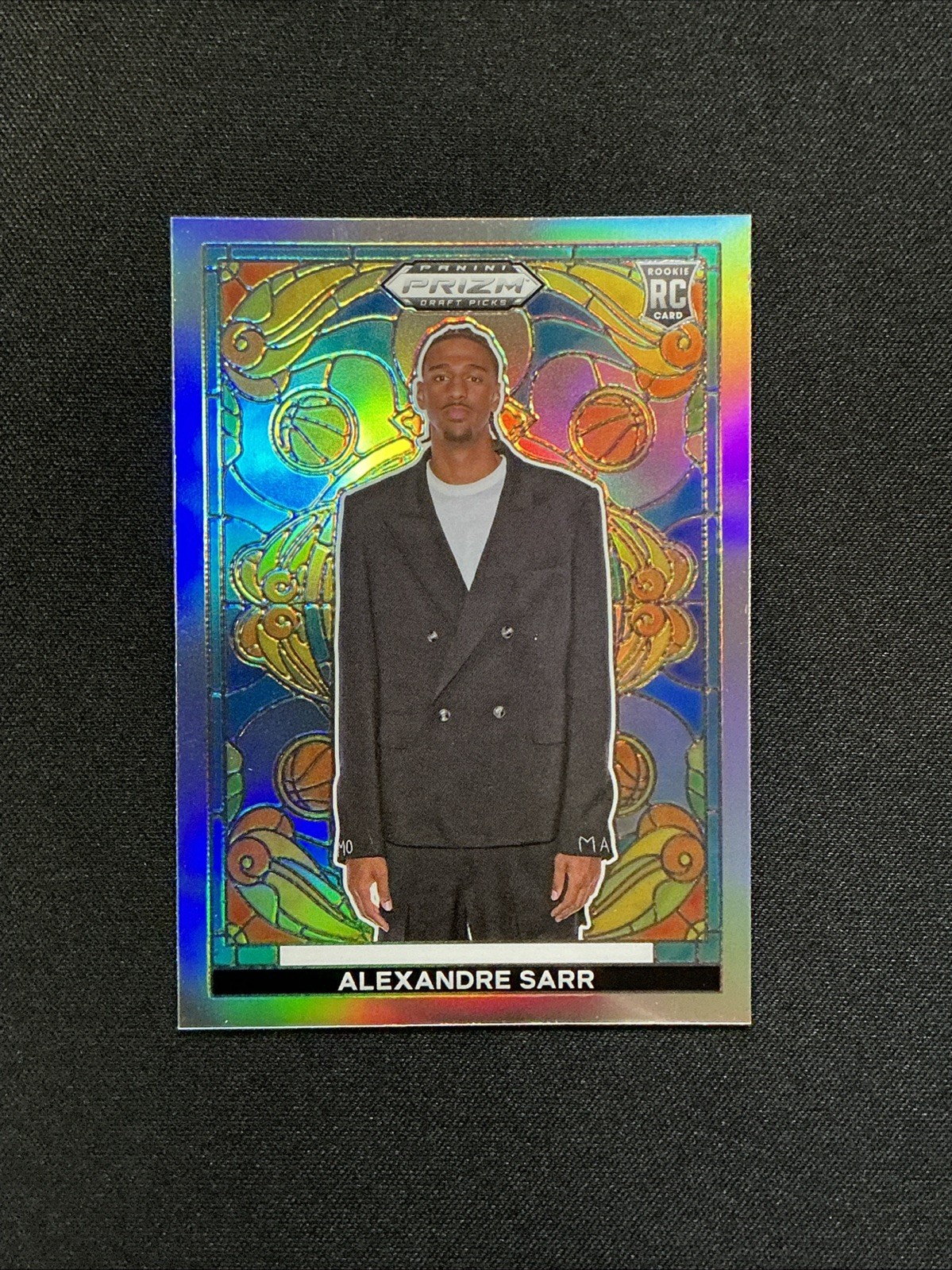 Alexandre Sarr 2024 Prizm Draft Picks #10 Stained Glass Rookie RC