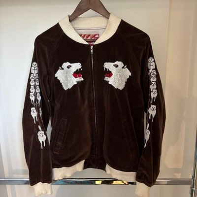 M Size Stadium Jacket Houston Alaska Velveteen Sukajan