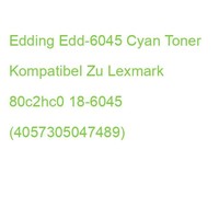 Edding Edd-6045 Cyan Toner Kompatibel Zu Lexmark 80C2Hc0 18-6045 (4057305047489)