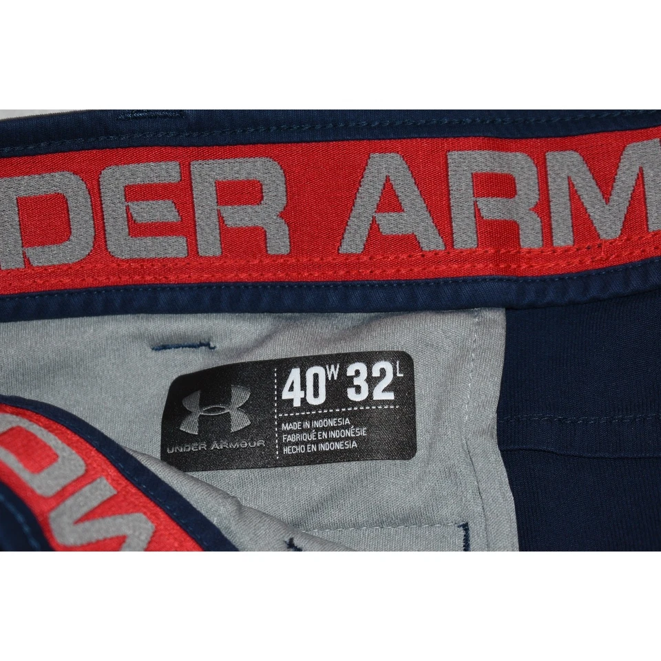 Повседневные мужские брюки для гольфа Under Armour размер 40 x 31 из хлопка эластичные синие - Изображение 4 из 4