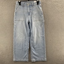 American Eagle Jeans Women 2 26 Blue Dreamy Drape Super High Rise Baggy Wide Leg