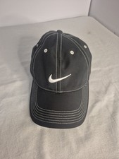 Nike Golf Swoosh Strapback Hat Black One Size Embroidered Adjustable