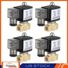 4Pcs 1/4" NPT 110-120V Air Suspension Valve Solenoid Brass Electric Air N/C
