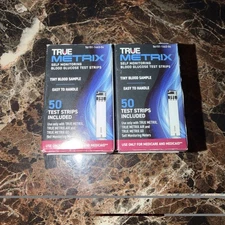 True Metrix Blood Glucose Test Strips 100 CT (2 BOXES of 50) Exp: 2027-04-21