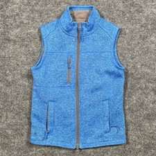 Johnnie O Kids Blue Fleece Vest Size 7 Zipper Pockets Outdoor Layer