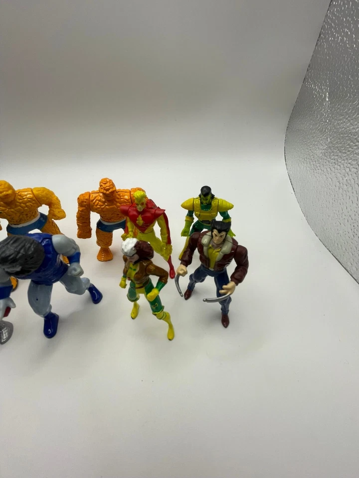 Lote De Colección De 12 Retro Años 90 Marvel Metal Diecast Heroes X-MEN Fantastic Four ¡Bonito! Foto 4 de 4