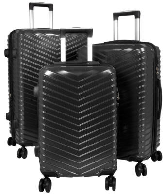 Hartschalen Trolley Koffer TSA Schloss PM Aligse Schwarz Set oder als Gr. M.L,XL