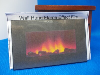 REDUCED NON WORKING  FLAME EFFECT HANG ON THE WALL FIRE FOR A DOLLS HOUSE