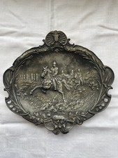 Kaiser Wilhelm1 Alter Relief Wandteller/ Schale aus Metall 26/24 cm