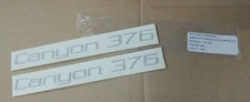 GRADY WHITE 376 CANYON NAMEPLATE CHARCOAL STD DECAL SET 7-1/2" x 1'' #10-1200