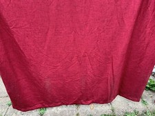 DUNELM Red Linen Look Single Curtain Lined Eyelets W66”xL87” 168cm x 220cm B47