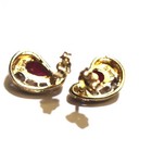 14k yellow gold 2 pears 7x5mm 14 baguette diamonds=.14ct VS1 G earrings vintage — photo 3