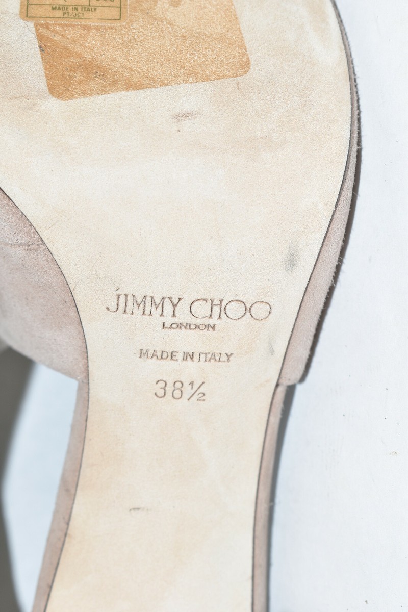 $750 JIMMY CHOO Emily Cross Strap Sandal 4