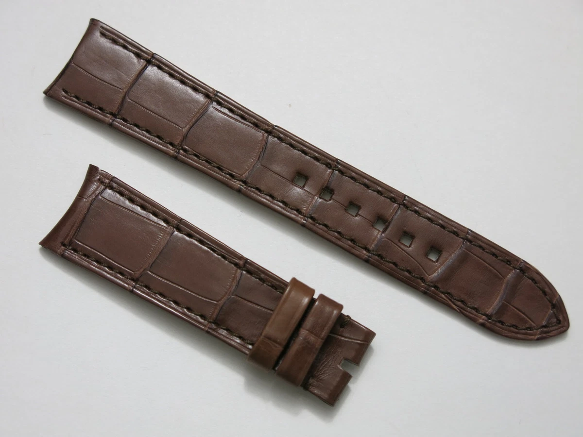 Harry Winston Brown Alligator Strap 17mm Short Size For Premier Series OEM New Custom Alligator Leather Strap For Harry Winston Premier Watch main image 4