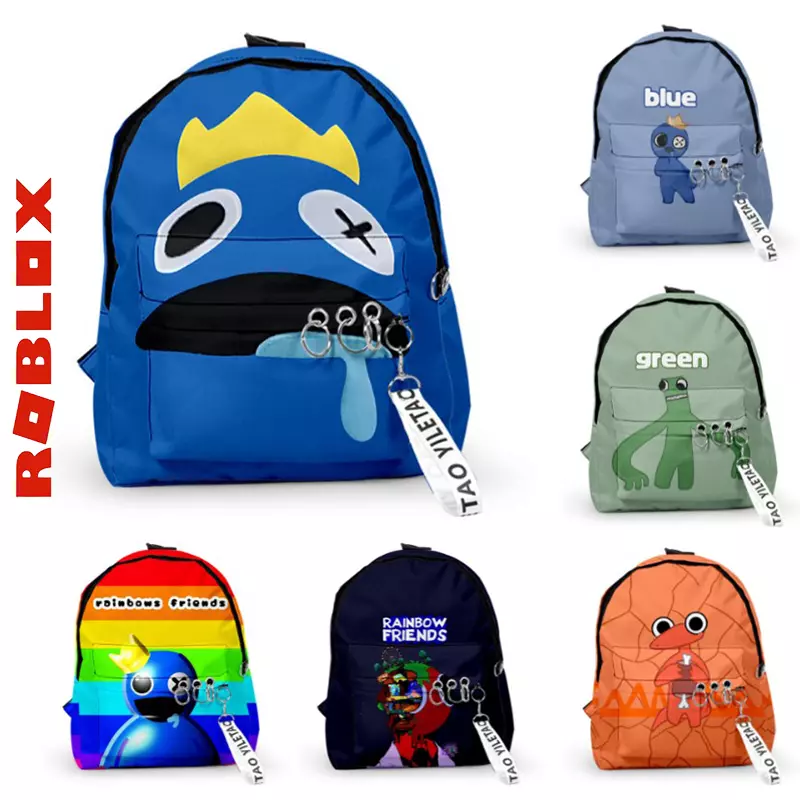 Roblox Rainbow Friends Bag 3-Pieces Set Cartoon Mochila Para