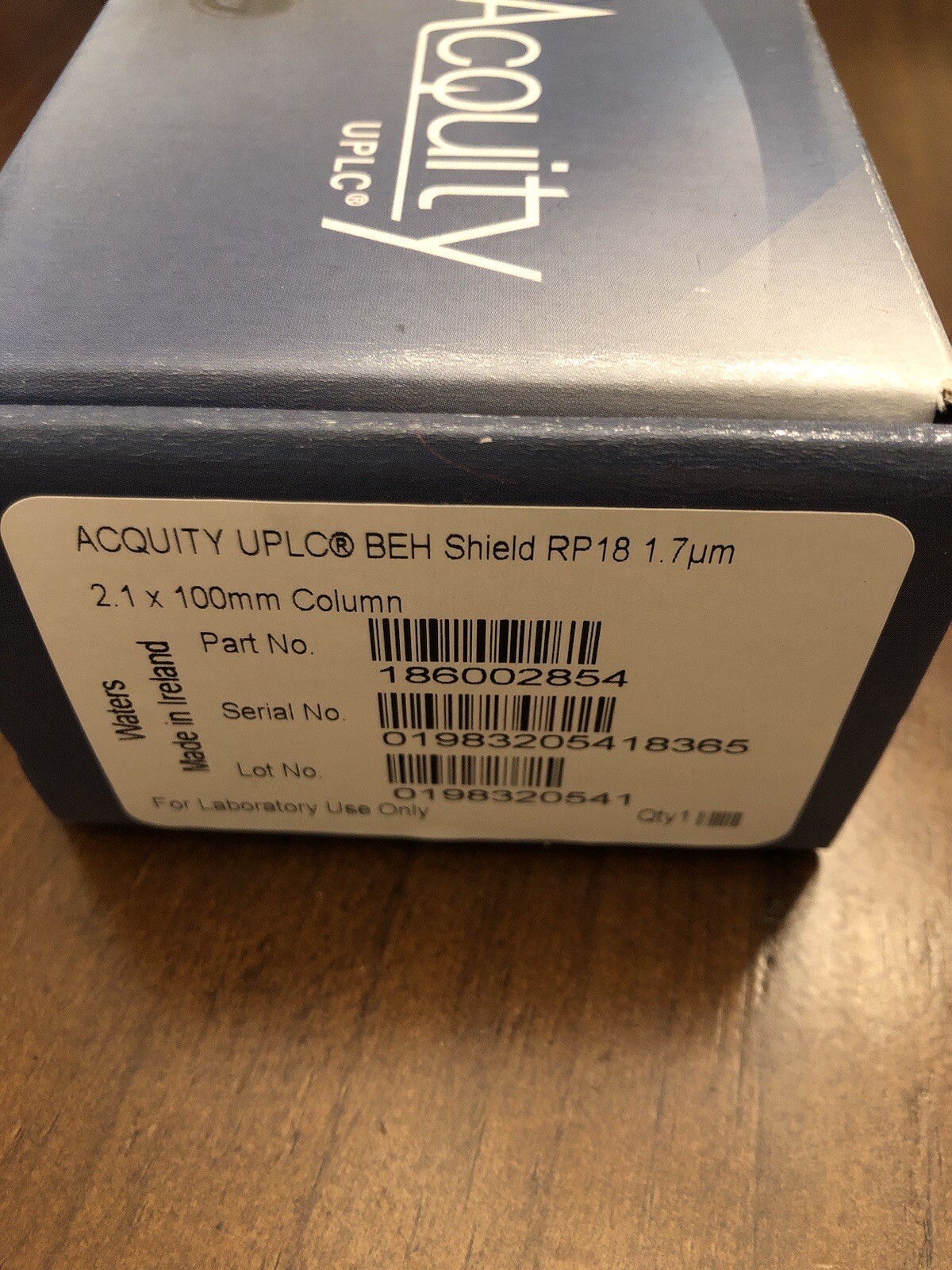 ACQUITY UPLC BEH Shield RP18 column, 1.7 µm, 2.1 mm X 100mm New In ...