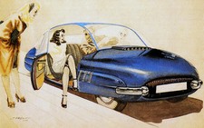 1947 Saab 92 Concept Car - Promotional Advertising Poster