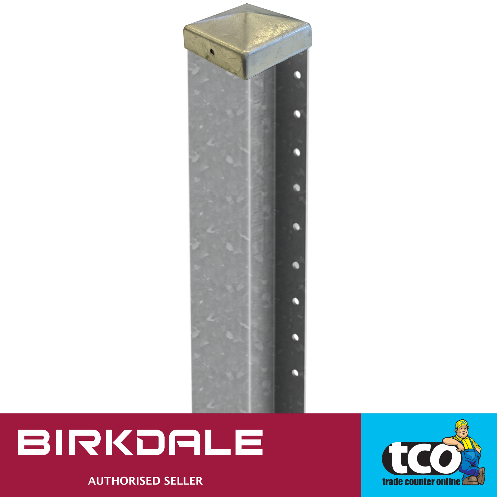 DuraPost Galvanised Steel Post Classic U Channel Cap 1.8m 2.1m