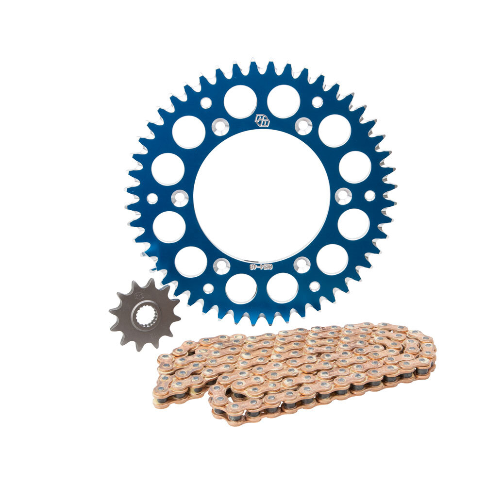 Primary Drive Gold Chain Sprocket Kit Set Blue Fits YAMAHA YZ125 YZ250F