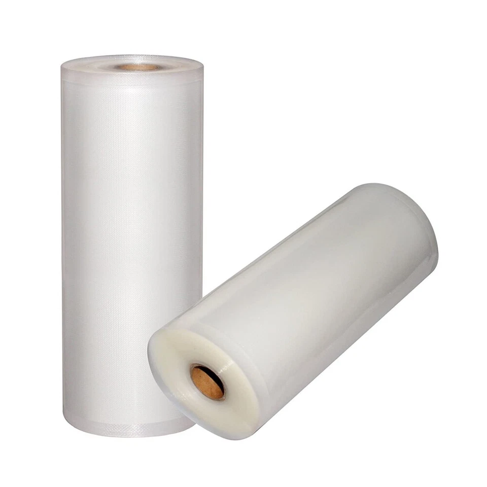 4 rollos - bolsas selladoras al vacío de alimentos 8"x50' + 11"x50' bolsa de sellado de almacenamiento para ahorrador de vacío Foto 2 de 4