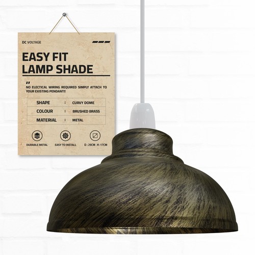 Industrial Ceiling Pendant Light Shades Retro Style Curvy Dome Shape lamp Shade - Picture 73 of 141