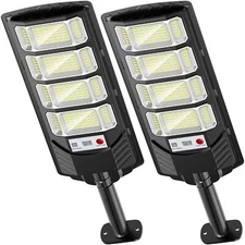 Solar Lights Outdoor Waterproof, 320° Wide Angle Solar Street Lights Outdoo