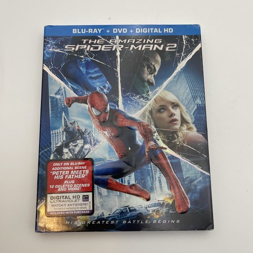 The Amazing SpiderMan 2 (Bluray, DVD, 2Disc Set) w/Slipcover NEW