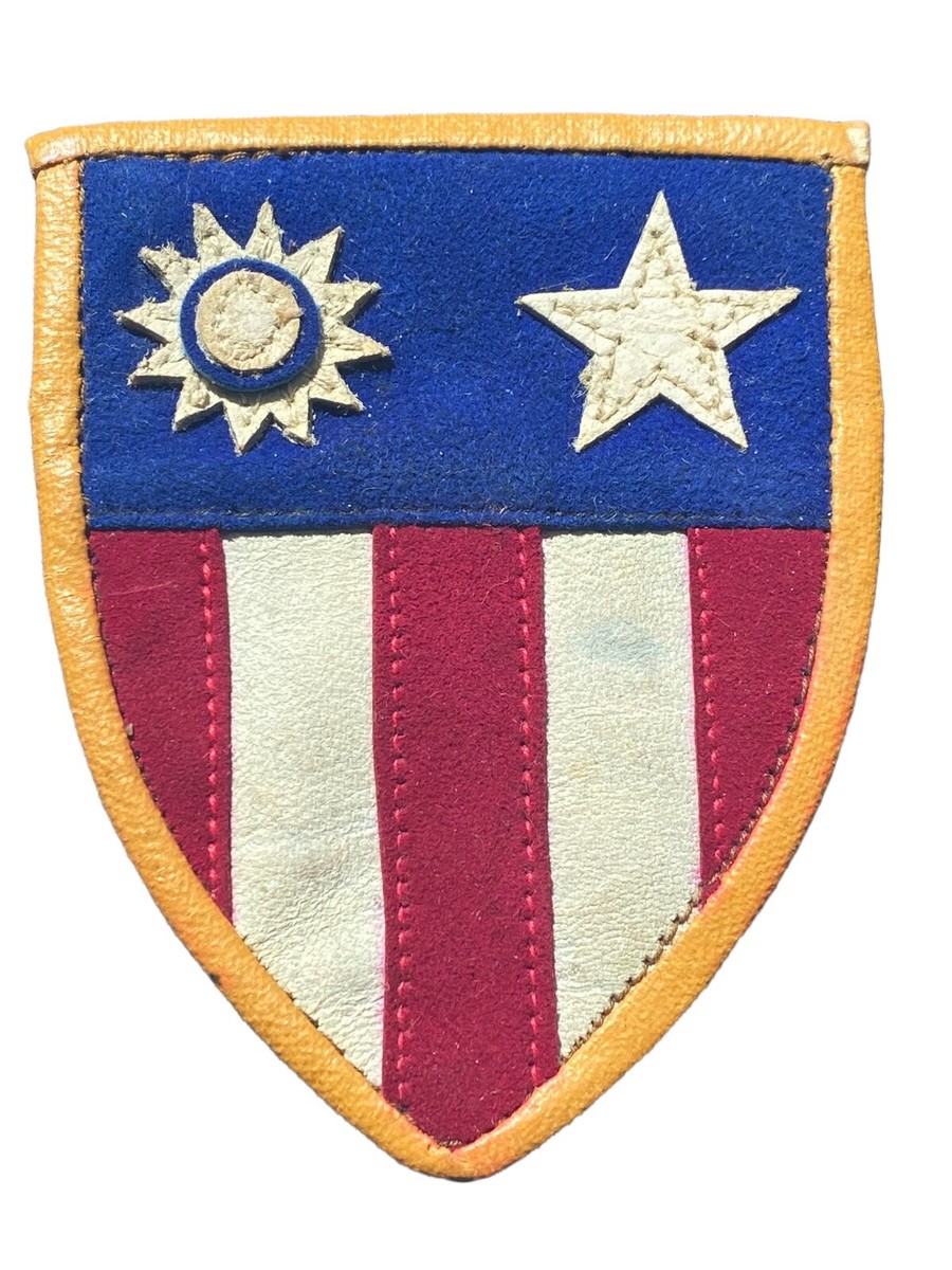 WW11/ WW2 US Army Air Force CBI Flying Tigers Leather Patch USAAF
