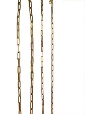 14kt Yellow Gold 4mm-5mm Paper Clip Chain Necklace Bracelet Size 7  -30  