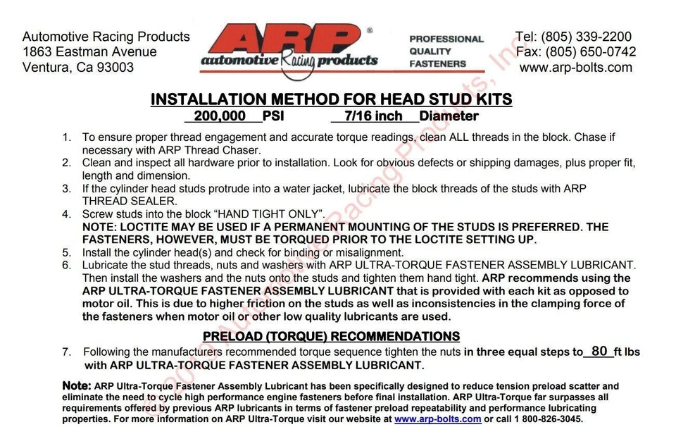 Kit de pernos de cabeza ARP sin VTEC 1990-2001 para Acura Integra RS LS GS SE B18A1 B18B1 Foto 3 de 3