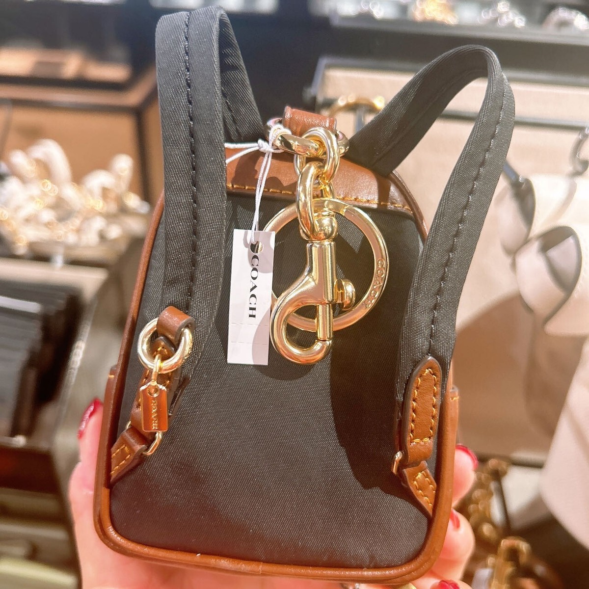 国内在庫有☆COACH CX066 Mini Court Backpack Bag Charm☆人気 m56072772925_1.jpg