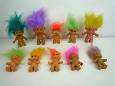 VINTAGE T.NT & RUSS TROLLPUPPEN BÜNDEL/10 TROLLPUPPEN #1