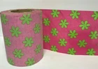 FABRIC 7" Wide By The Yard Pink Green Floral Crafts Sewing Quilting