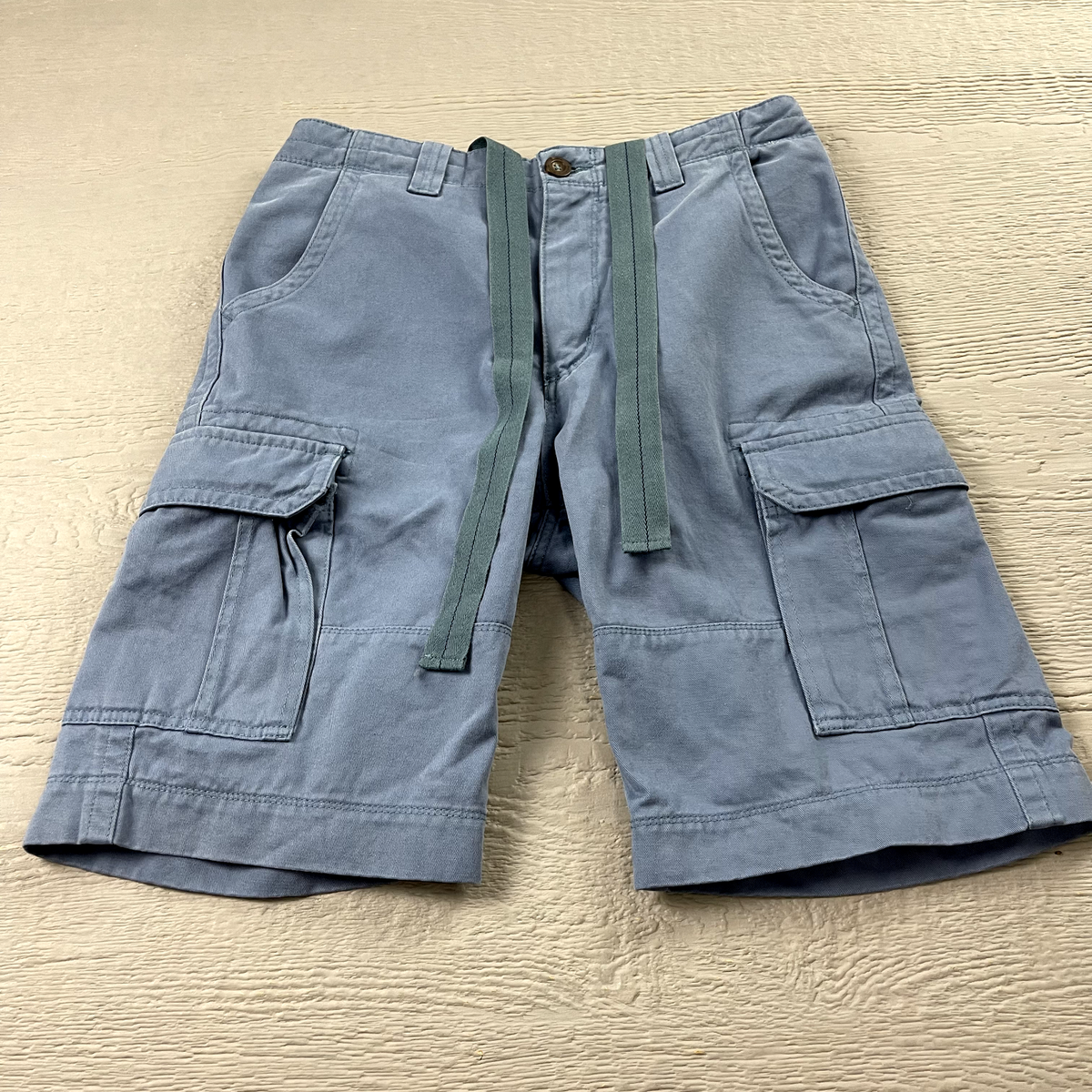 Boden Shorts Mens 32 Blue Cargo Pockets Twill Drawstrings Chino