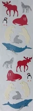 Mrs Grossman`s ARTIC ANIMALS Stickers 1996 Vintage!