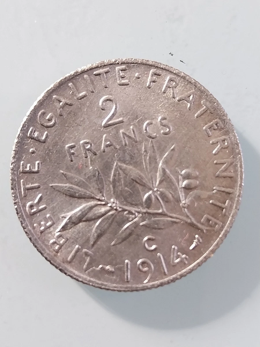 Pièce de monnaie : Troisième-République-2 Francs Semeuse 1914 Castelsarrasin