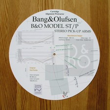 Bang  Olufsen ST/P Stereo Pick-Up Custom Designed Tonearm Alignment Protractor