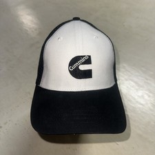 Cummins Trucker Hat Diesel Engines White Black Mesh Snapback Logo Truck Driver
