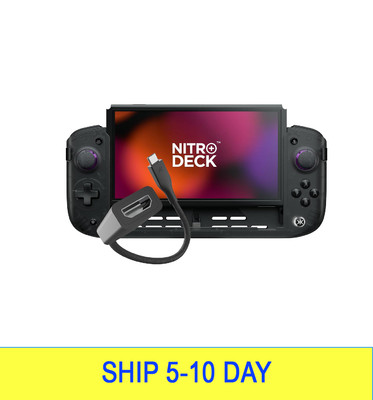 CRKD Nitro Deck+ with HDMI Adapter - Handheld Pro Controller for Nintendo Switch