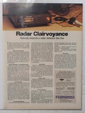 Vintage Magazine Advertisement for Vintage Cincinnati Microwave Radar Detector
