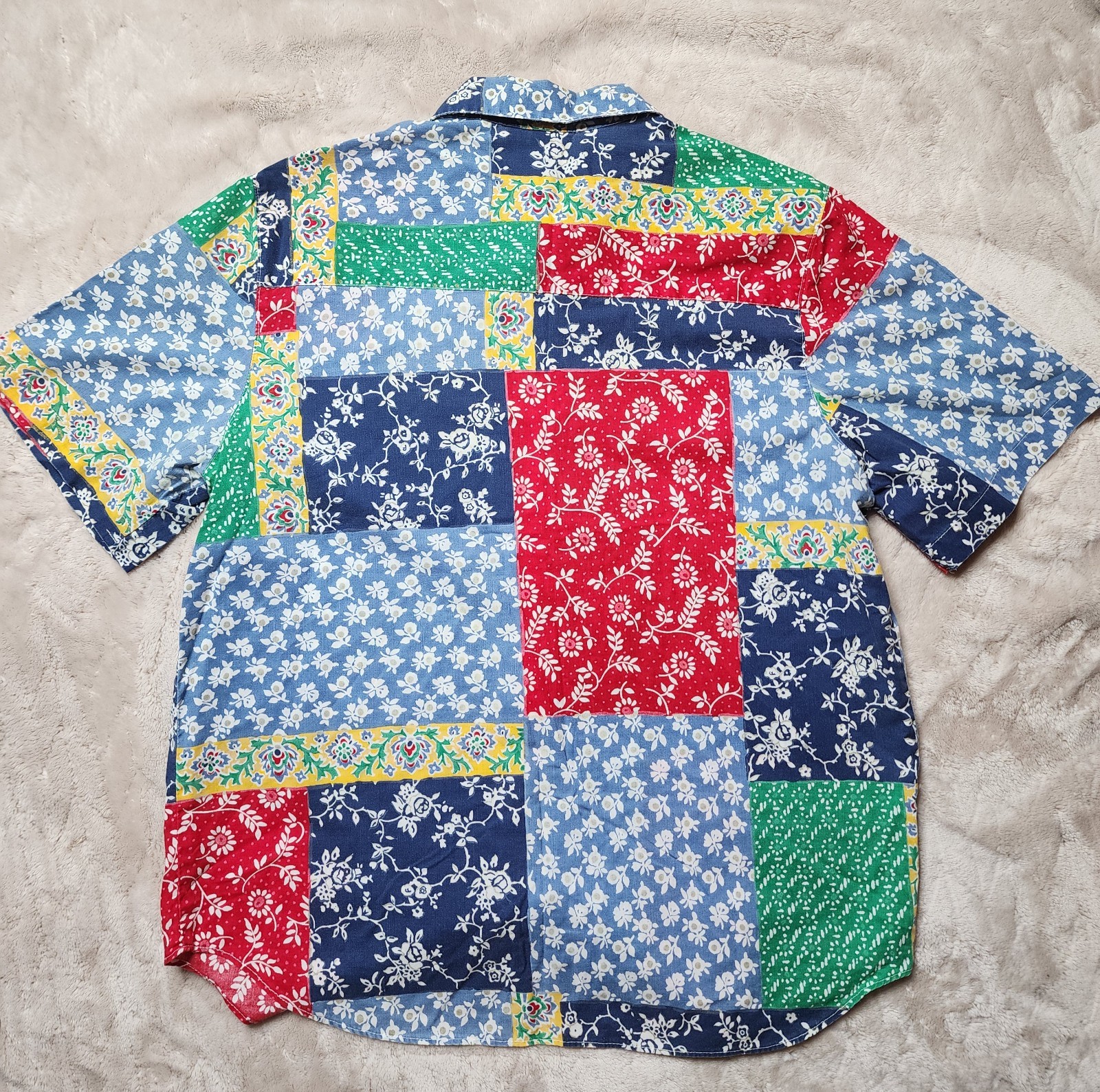 Vintage Alfred Dunner Patchwork Button-down Shirt - image 2