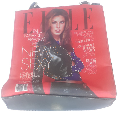 ELLE Y2K magazine print shoulder bag